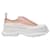 Alexander Mcqueen Slick Sneakers aus rosa Magnolia-Leder, Weißes Detail und rosa Magnolia-Gummisohle Pink Leinwand  ref.338580