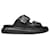 Alexander Mcqueen Hybrid Slides in Black and Silver Leather  ref.338585