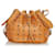 MCM Brown Visetos Leather Drawstring Bucket Bag Pony-style calfskin  ref.338674