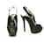 Fendi Black Snakeskin Leather Slingback High Heels Platform Pumps Shoes sz 36.5  ref.339166