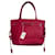 TOTE BUCKET BAG LE HUIT DE LANCEL Red Leather  ref.339288
