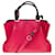 Superb C de Cartier medium model handbag / shoulder strap in red and black leather, Garniture en métal argenté  ref.339370