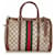 Gucci Brown GG Supreme Web Boston Tasche Braun Mehrfarben Beige Leder Leinwand Kalbähnliches Kalb Tuch  ref.339425