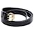 Cinturón de cuero negro de Gucci Dorado Metal Becerro  ref.339515