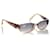 Gucci Brown Oval Tinted Sunglasses Plastic  ref.339538