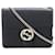 Bolso bandolera de cuero con cadena G entrelazada en negro Gucci Becerro  ref.339571