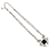 Collier pendentif croix en cristal argenté Chanel Métal Noir  ref.339574