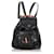 Mochila con cordón de cuero de bambú negro de Gucci Becerro  ref.339595