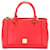 MCM Red Nuovo Couro Satchel Vermelho Bezerro-como bezerro  ref.339610