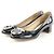 Salvatore Ferragamo Tacones negros de charol Vara Gancini Kitten