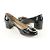 Salvatore Ferragamo Tacones negros de charol Vara Gancini Kitten - vista 6
