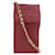 Chanel Custodia per cellulare CC in pelle bordeaux caviale su borsa a tracolla con catena  ref.340013