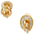 Clipe de strass ouro Dior em brincos Dourado Metal  ref.340273
