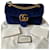 Bolsa Gucci Marmont GG em veludo azul.  ref.339979