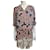 Diane Von Furstenberg DvF New Cahil Printed Silk V-Neck Dress Multiple colors Elastane  ref.340362