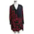 Diane Von Furstenberg DvF kimono style silk wrap dress in black and red  ref.340366