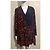 Diane Von Furstenberg Abito a portafoglio in seta stile kimono DvF nero e rosso - vista 2