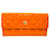 Portefeuille long en cuir verni orange CC Chanel Cuir vernis  ref.340414