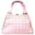 Chanel Pink New Travel Line Nylon Handtasche Leder Kalbähnliches Kalb Tuch  ref.340530