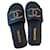 Cambon Chanel sandali Nero Paglia  ref.340618