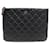 Timeless CHANEL POUCH CLASSIC BLACK QUILTED LEATHER LEATHER POUCH  ref.340672