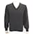 Hermès NEUF PULL HERMES COL V M 48 EN CACHEMIRE ANTHRACITE CASHMERE NEW SWEATER Gris anthracite  ref.340742