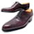 JM WESTON RICHELIEUS CYCLING SHOES 402 7.5D 41.5 LEATHER + STAINLESS STEEL Dark red  ref.340758