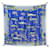 Hermès NEW HERMES LES BOLIDES SCARF BY RENE DUMAS IN BLUE SILK + SCARF BOX  ref.340852