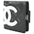Chanel Cambon CC Kompakte Geldbörse in Schwarz Leder  ref.340872