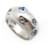 Yves Saint Laurent ring 48 in Sterling Silver 925 & BLUE STRASS SILVER RING Silvery  ref.340941