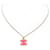 NEW CHANEL LOGO CC PINK NECKLACE 42 CM IN GOLD METAL NEW GOLDEN NECKLACE  ref.340980