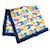 Foulard en soie imprimée bleu Hermès Tissu Multicolore  ref.341029