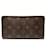 Louis Vuitton Porte monnaie Zippy Brown Cloth  ref.341281