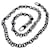Alça de ombro de corrente Louis Vuitton preta removível Preto Metal  ref.341307