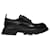 Alexander Mcqueen Flache Derby-Schuhe aus schwarzem Leder  ref.341398