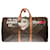 Hermosa bolsa de viaje Louis Vuitton Keepall 60 ¡en la lona marrón de encargo "BATBAG" del monograma! Castaño Lienzo  ref.341486