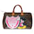 Speedy Bolso veloz Louis Vuitton 35 en lona personalizada Monogram "Mickey loves Champagne" Castaño Lienzo  ref.341487