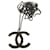 Chanel CC B12P Camellia ruthenium necklace Black Metal  ref.341521