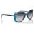 Chanel Blue Square getönte Sonnenbrille Blau Kunststoff  ref.341555