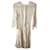 Dolce & Gabbana vestido vintage beige de encaje de seda crema XS  ref.341711