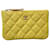Chanel saco de embreagem Amarelo Couro  ref.341912