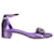 Salvatore Ferragamo Como Gancini Metallic Sandals Purple Leather  ref.341990