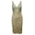 Jenny Packham Elegant Gold Dress with Sequins Golden Metallic Silk  ref.342033