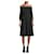 Tibi Schulterfreies schwarzes Crpe-Kleid Polyester  ref.342545