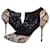 Dolce & Gabbana Zapatos de pitón y encaje D&G Castaño Negro Beige  ref.343166