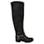 Dior p thigh boots 38 Black Nubuck  ref.343635