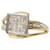 Autre Marque Antiker quadratischer Ring aus Gold und Diamanten Golden Weißgold Gelbes Gold  ref.344736
