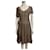 Joseph Taupe silk dress with dots Light brown  ref.345662