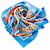 Hermès Foulard Hermes Bleu Caraibes Soie Tissu Multicolore  ref.345954