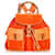 Gucci Orange Bamboo Suede Backpack Leather  ref.345968
